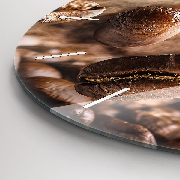 Okrúhle hodiny Kávové zrná