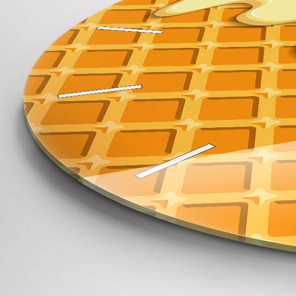 Okrúhle hodiny Vafle a zmrzlina