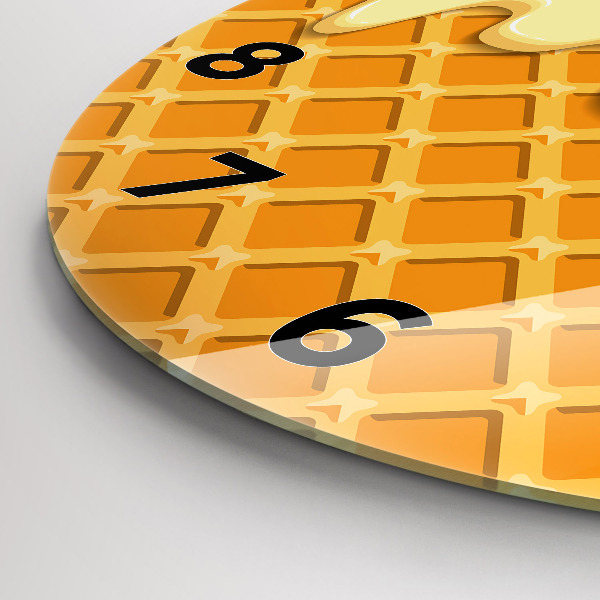 Okrúhle hodiny Vafle a zmrzlina