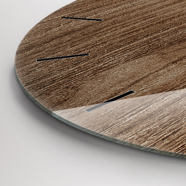 Okrúhle hodiny Tmavé drevo