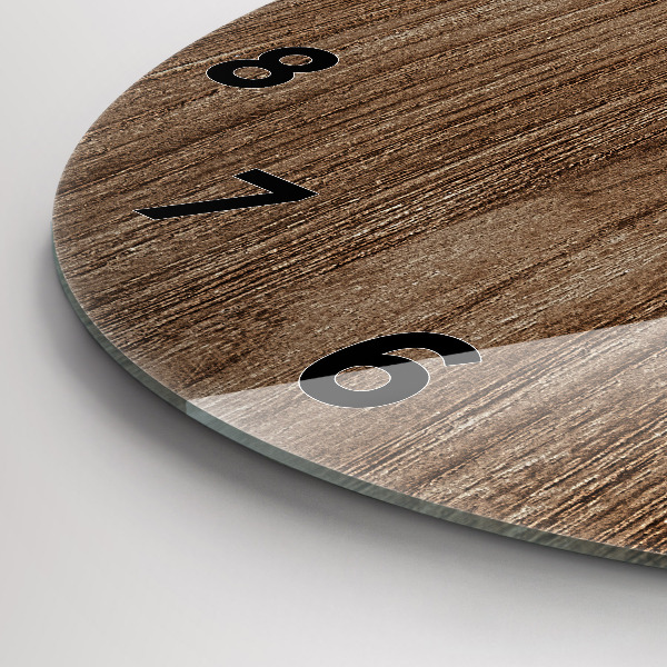 Okrúhle hodiny Tmavé drevo