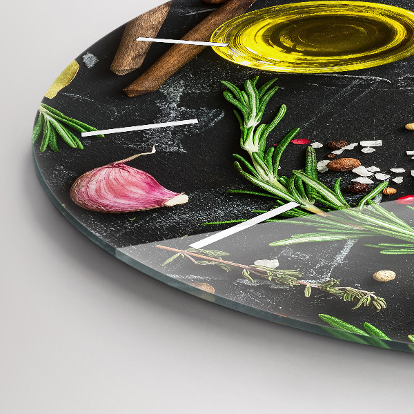 Okrúhle hodiny Korenie na pulte