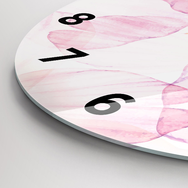 Okrúhle hodiny Okvetné lístky akvarelu