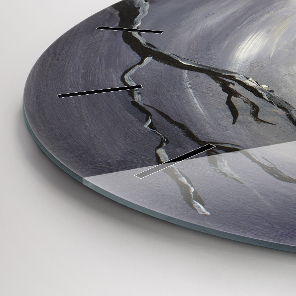 Okrúhle hodiny Havran v mesačnom svite