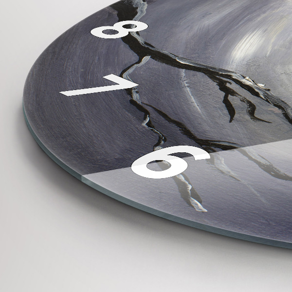 Okrúhle hodiny Havran v mesačnom svite