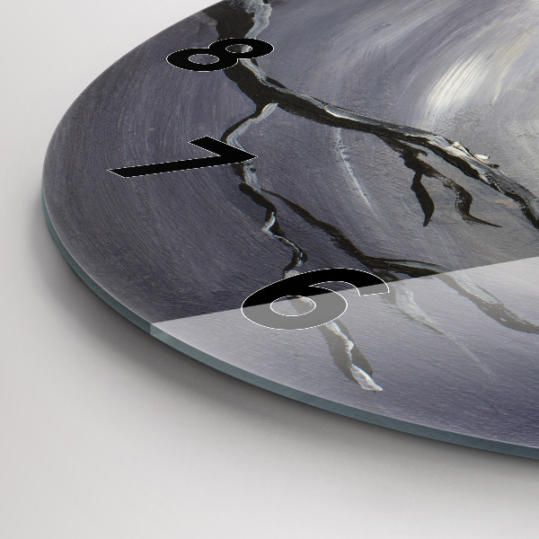 Okrúhle hodiny Havran v mesačnom svite