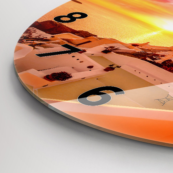 Okrúhle hodiny Starý veterný mlyn na Santorini