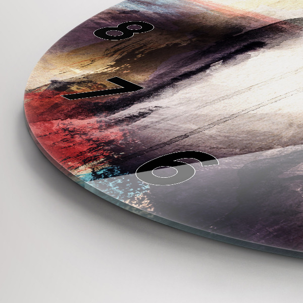 Okrúhle hodiny Abstraktný portrét ženy