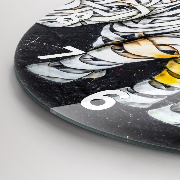 Okrúhle hodiny Abstraktný nosorožec