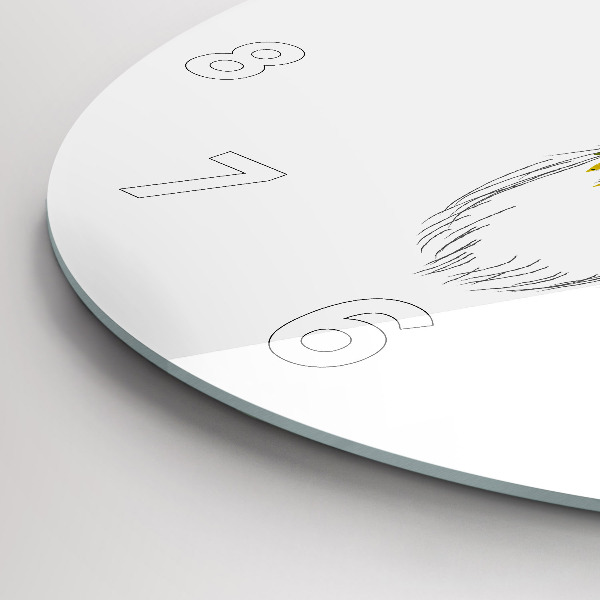 Okrúhle hodiny Farebná hlava jeleňa