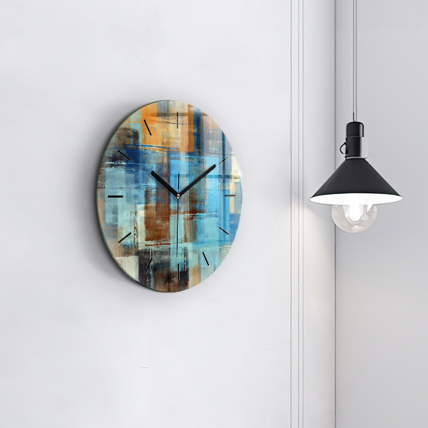 Okrúhle hodiny Farebné pozadie – abstrakcia