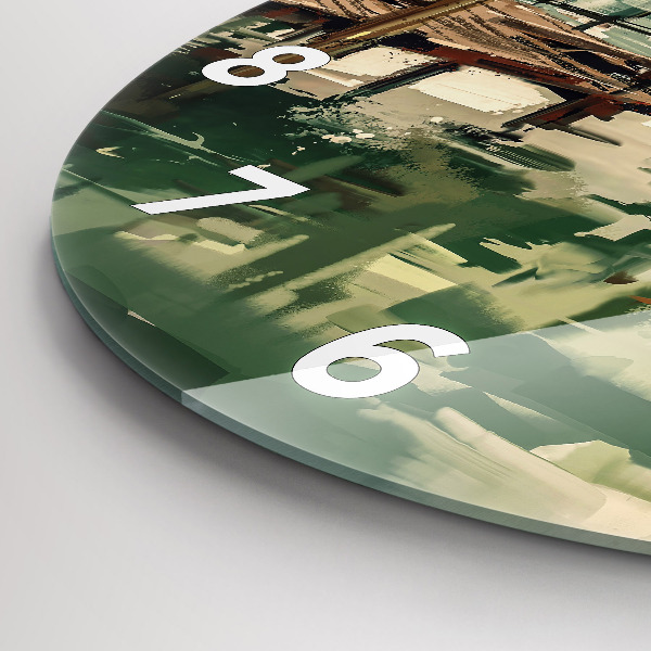 Okrúhle hodiny Rybárske lode v prístave