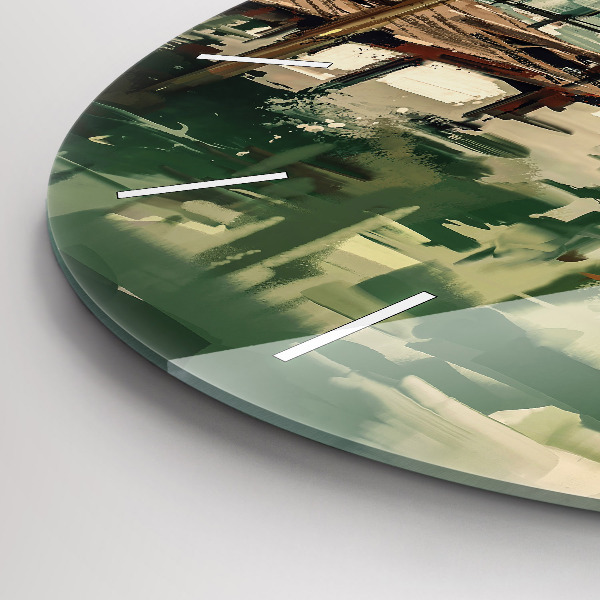 Okrúhle hodiny Rybárske lode v prístave