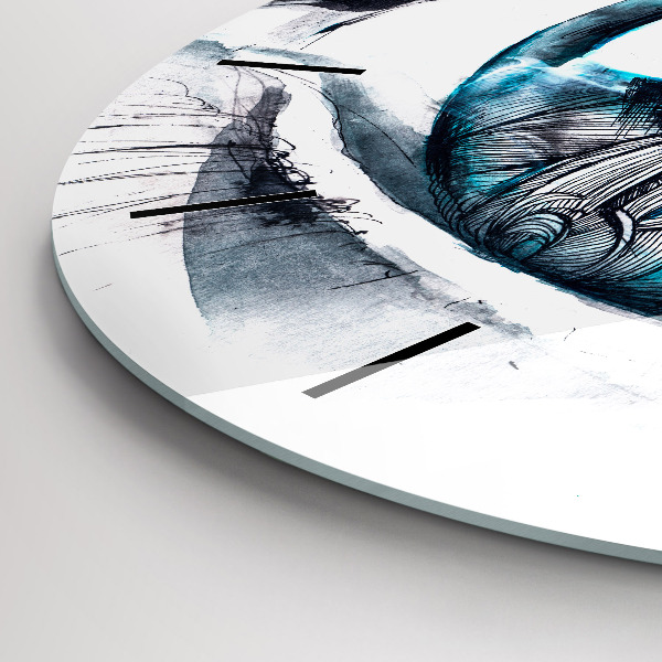 Okrúhle hodiny Ilustrácia vlčí pohľad