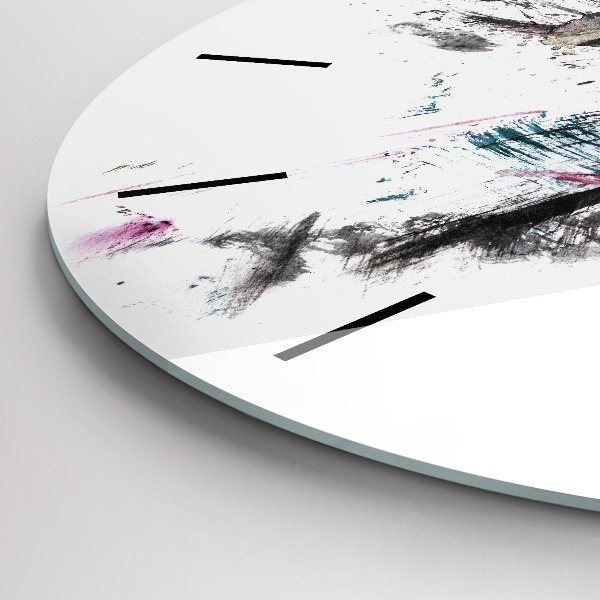 Okrúhle hodiny Profil maľovaného vlka