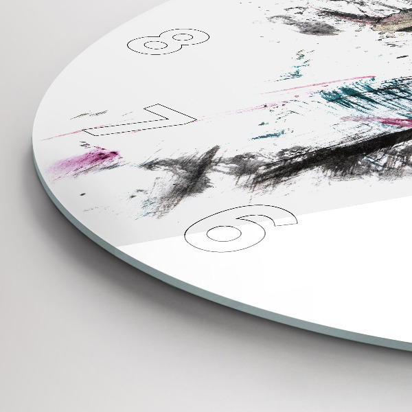 Okrúhle hodiny Profil maľovaného vlka