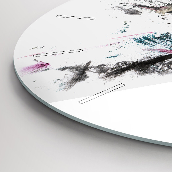 Okrúhle hodiny Profil maľovaného vlka