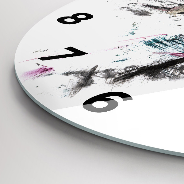 Okrúhle hodiny Profil maľovaného vlka