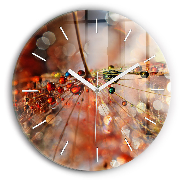 Okrúhle hodiny Púpava s rosou