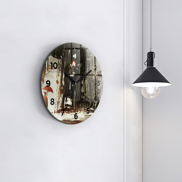 Okrúhle hodiny Žena v daždivej noci