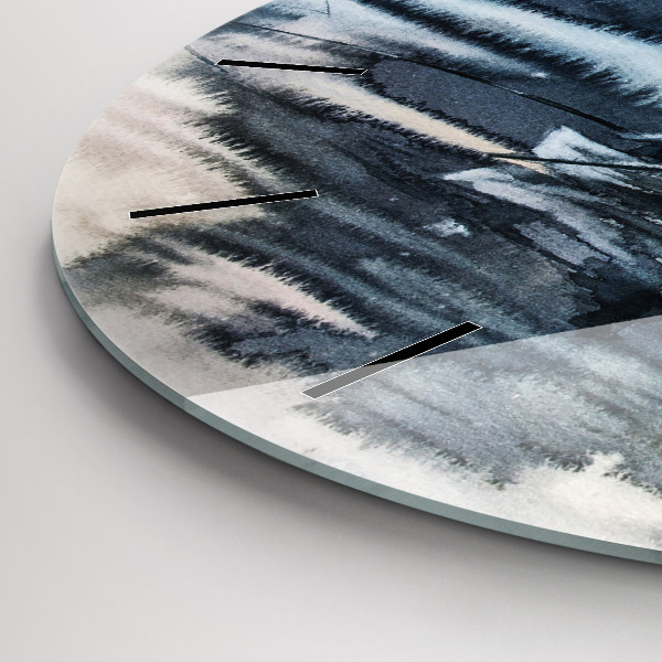 Okrúhle hodiny Zimné jazero Łódka