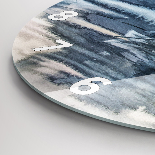 Okrúhle hodiny Zimné jazero Łódka