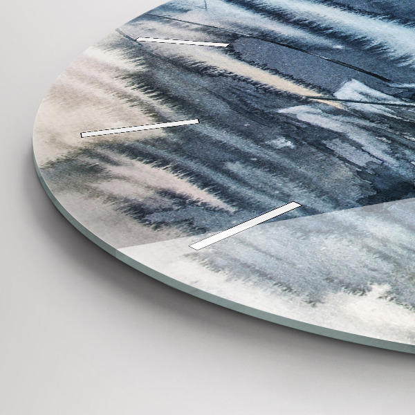 Okrúhle hodiny Zimné jazero Łódka