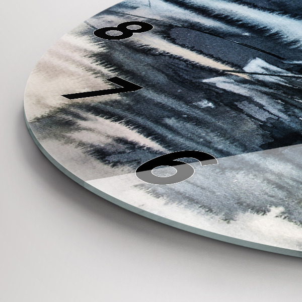 Okrúhle hodiny Zimné jazero Łódka