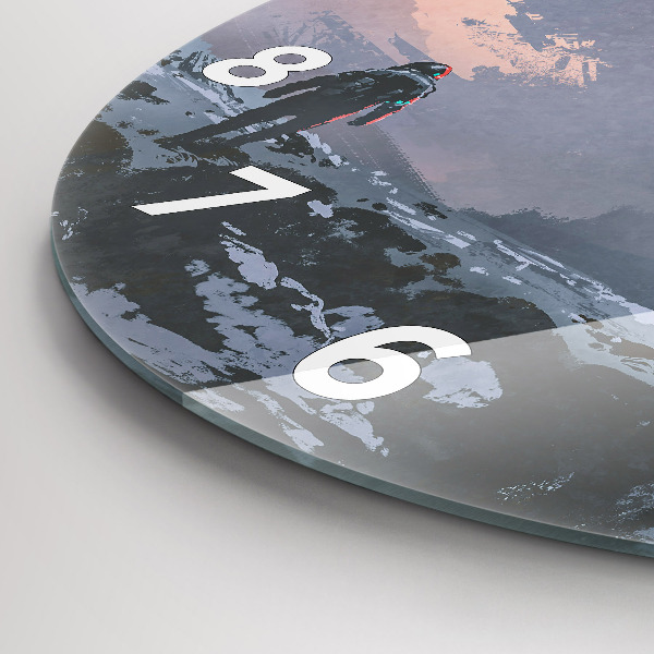 Okrúhle hodiny Abstrakcia astronautov