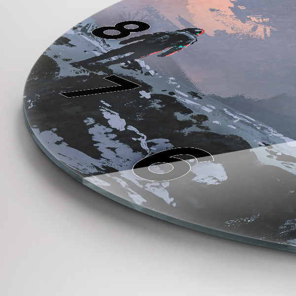 Okrúhle hodiny Abstrakcia astronautov