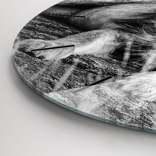 Okrúhle hodiny Abstrakt - Lev