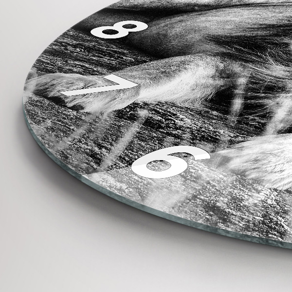 Okrúhle hodiny Abstrakt - Lev