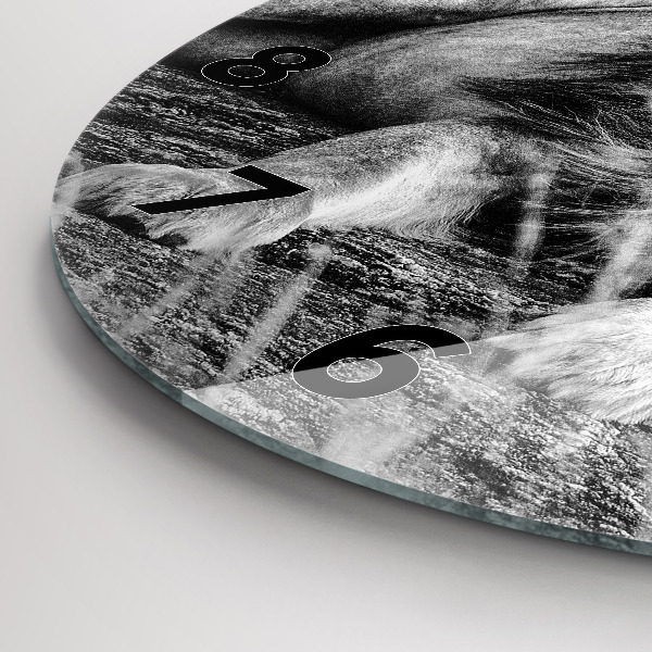 Okrúhle hodiny Abstrakt - Lev