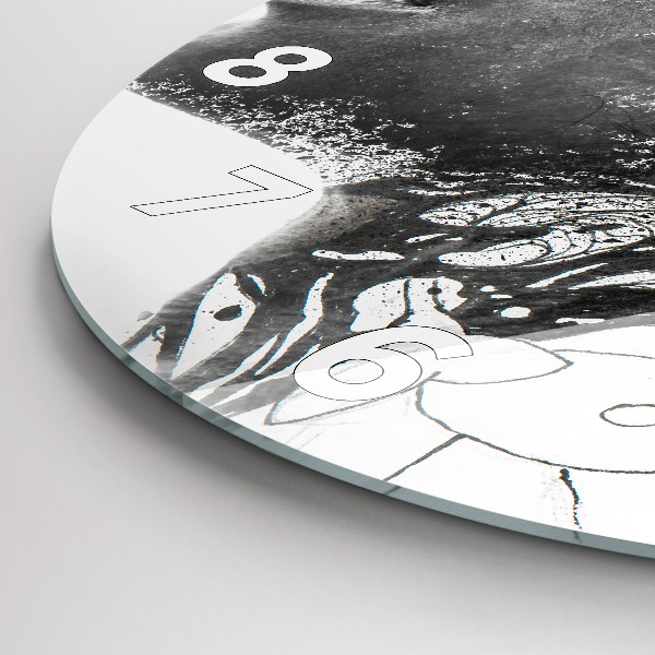 Okrúhle hodiny Abstrakcia ženskej tváre