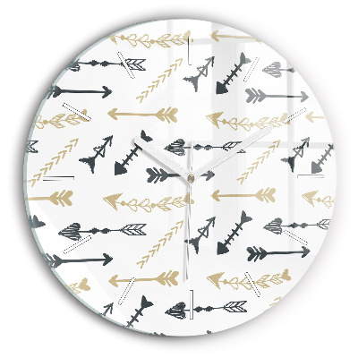 Okrúhle hodiny Geometrický bedrový vzor