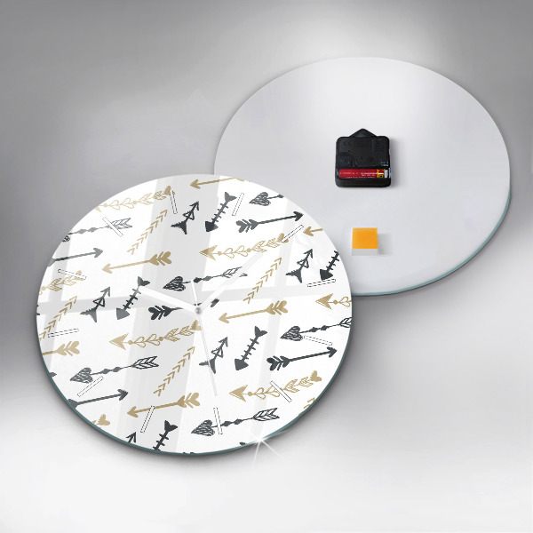 Okrúhle hodiny Geometrický bedrový vzor