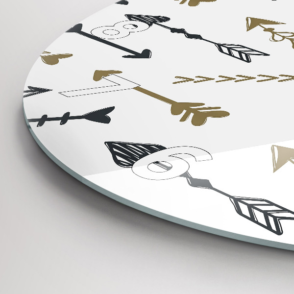 Okrúhle hodiny Geometrický bedrový vzor