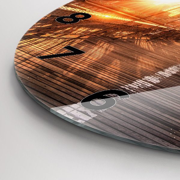 Okrúhle hodiny Brooklynský most NYC