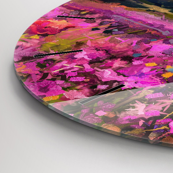 Okrúhle hodiny Lúka pri západe slnka