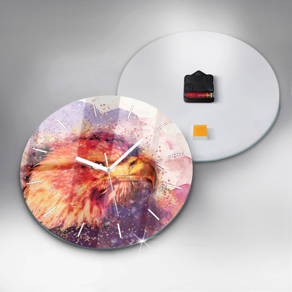 Okrúhle hodiny Akvarelový orol