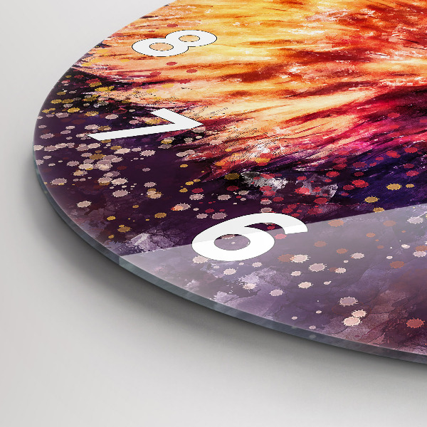 Okrúhle hodiny Akvarelový orol