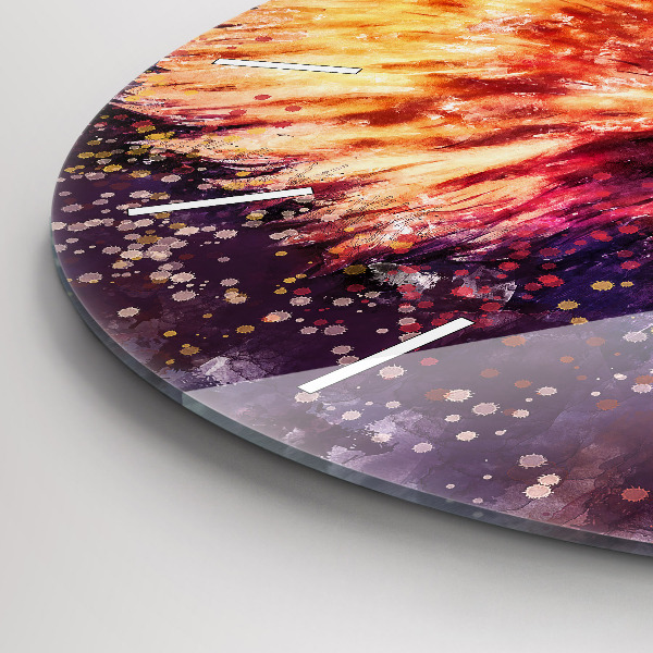 Okrúhle hodiny Akvarelový orol