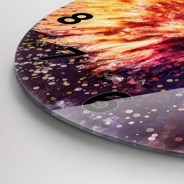 Okrúhle hodiny Akvarelový orol