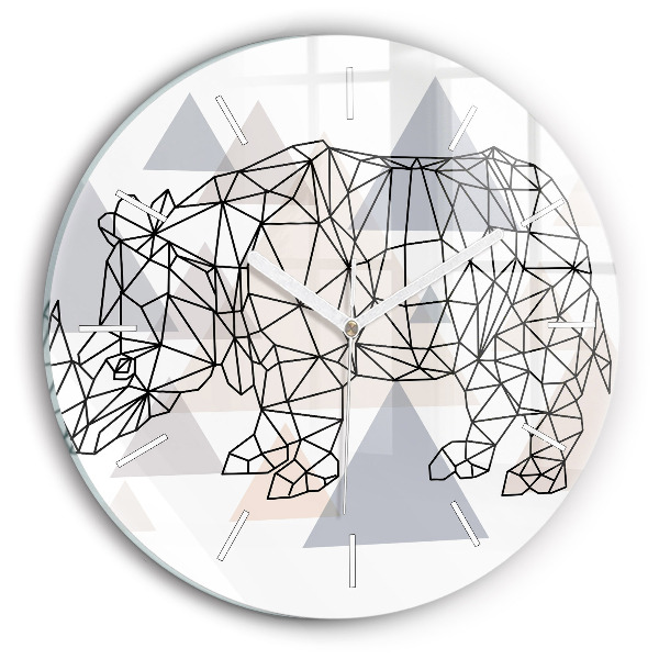 Okrúhle hodiny Geometrický vzor