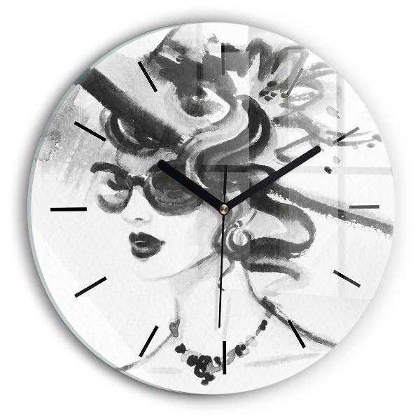 Okrúhle hodiny Módna žena