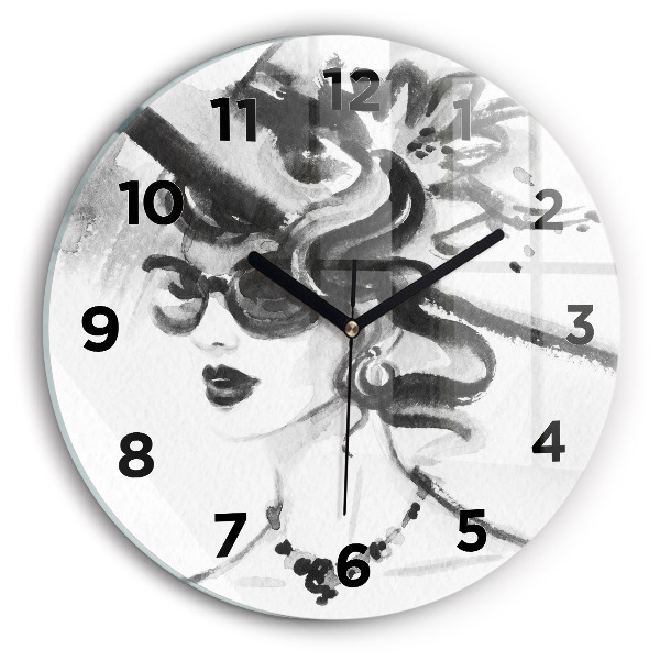 Okrúhle hodiny Módna žena