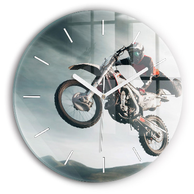 Okrúhle hodiny Adrenalín v motoristickom štýle