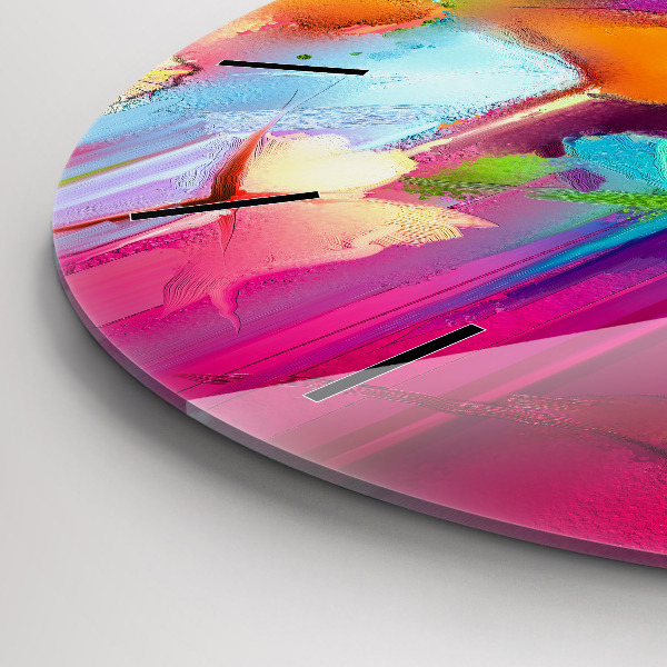 Okrúhle hodiny Abstraktné kvety