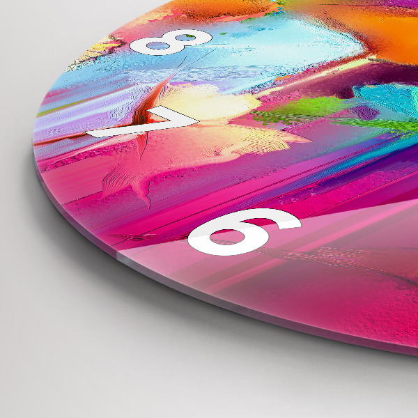 Okrúhle hodiny Abstraktné kvety