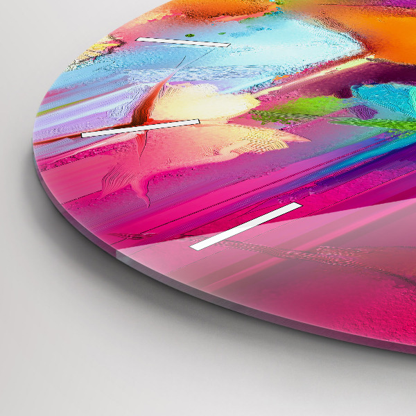 Okrúhle hodiny Abstraktné kvety